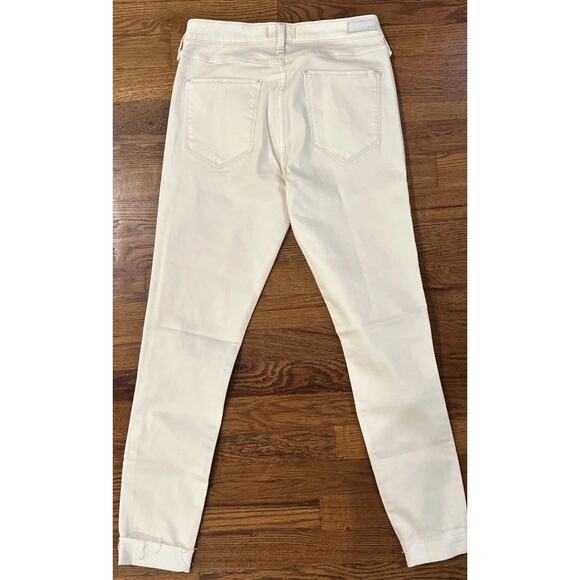Abercrombie & Fitch Jeans Womens Cream 27/4R Harper Super Skinny Distressed - Picture 11 of 12